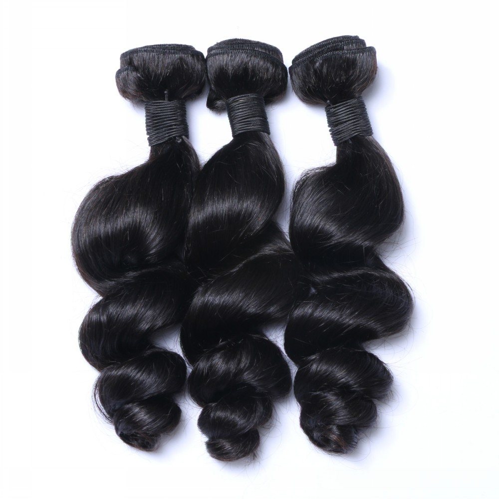 Loose wave 20 inch brazilian hair weave body wave human weaves with lace closure 3 bundles virgin one HN106